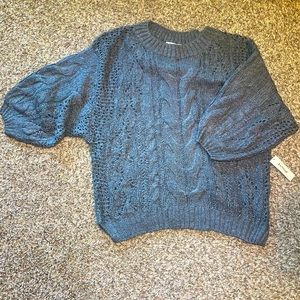 Cable style sweater tunic by Three Bird Nest Lg